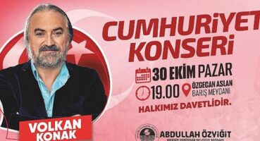 Cumhuriyet’in 99’uncu yılı Yenişehir’de Volkan Konak konseriyle kutlanacak